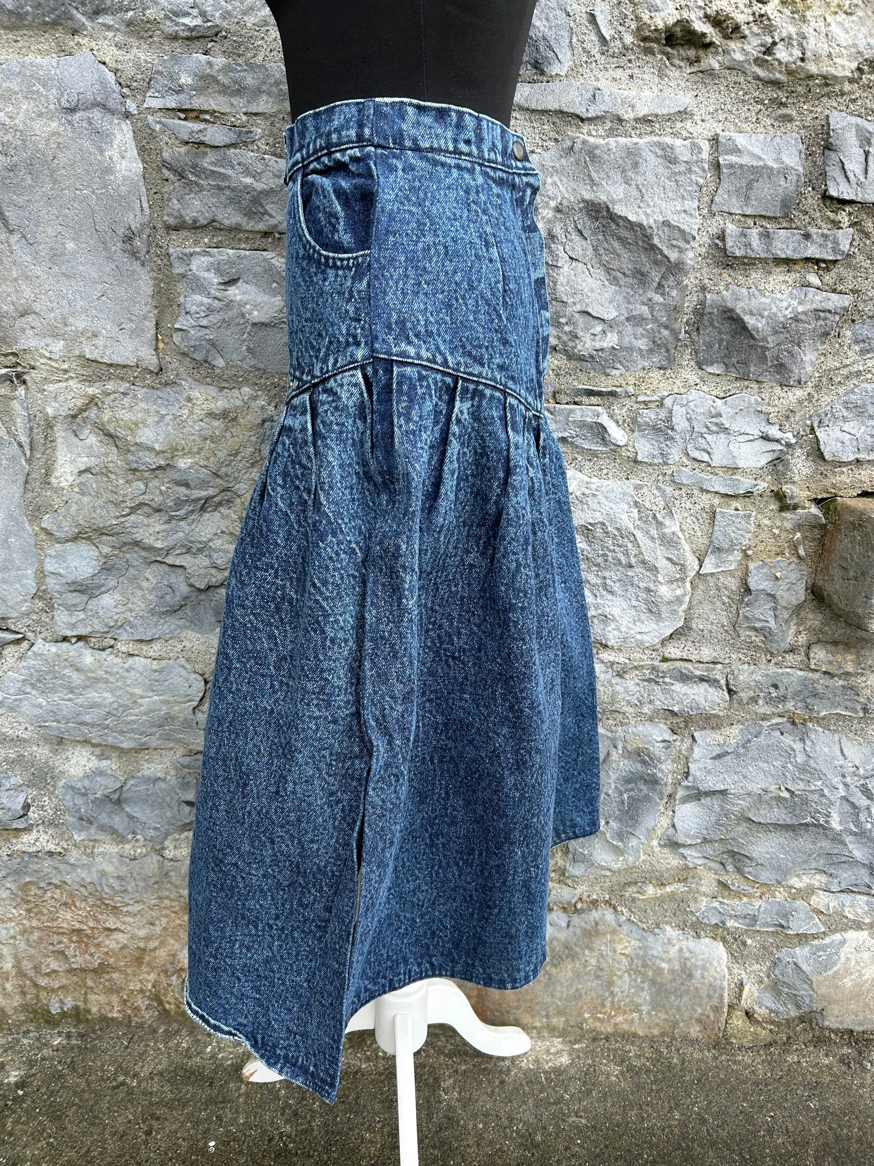 80s midi denim skirt uk 6-8