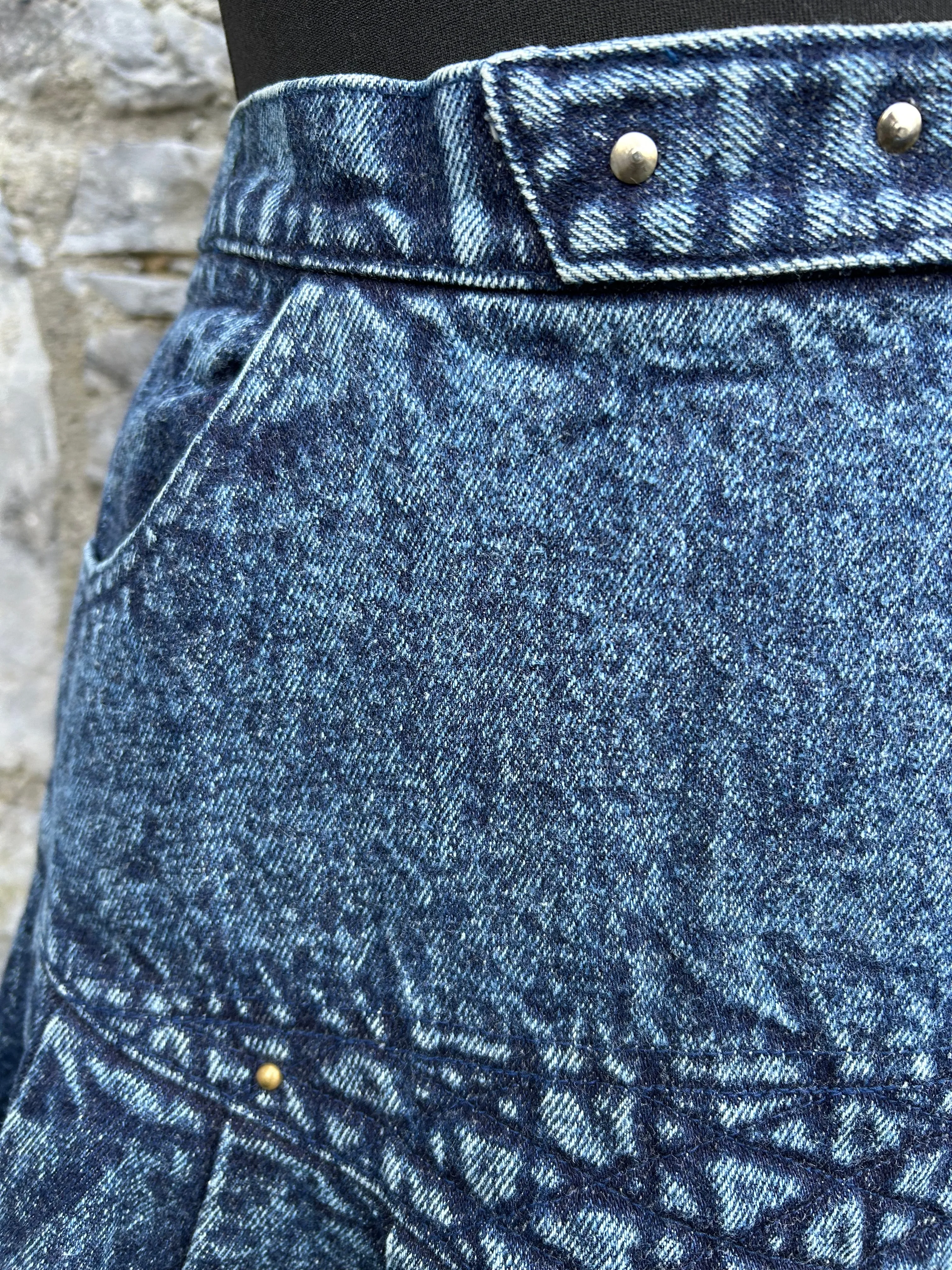 80s midi denim skirt uk 6-8