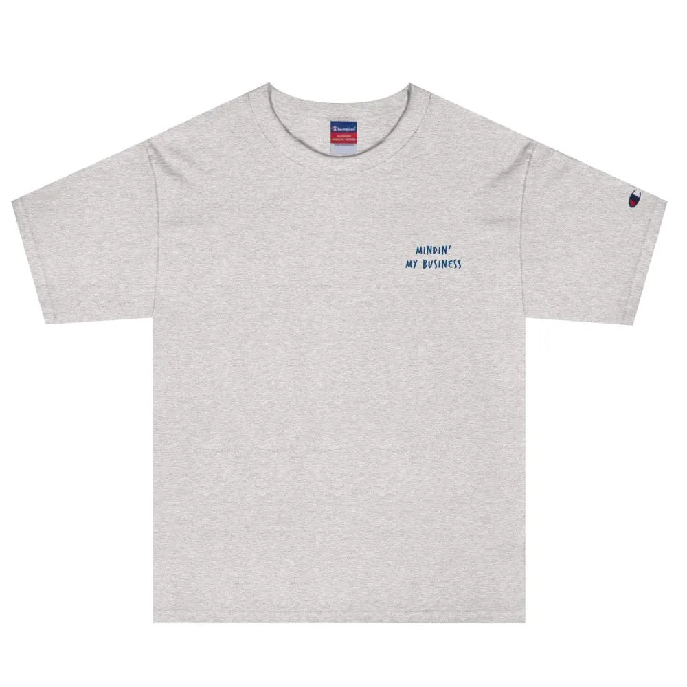 AFFICIAL x CHAMPION 'Mindin' my Business' Embroidered T-Shirt