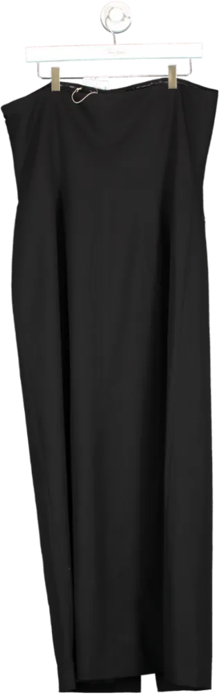 Align Black Button-down Strapless Midi Dress UK 18