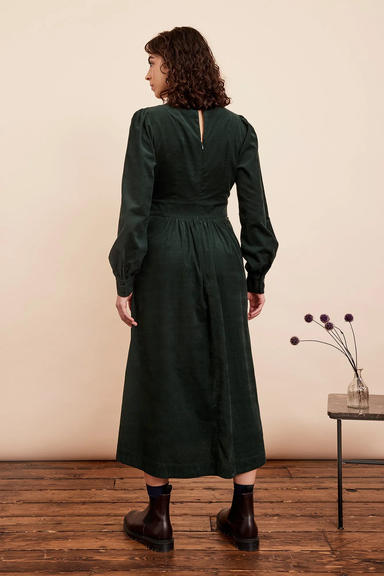 Amara Needlecord Sycamore Green Dress