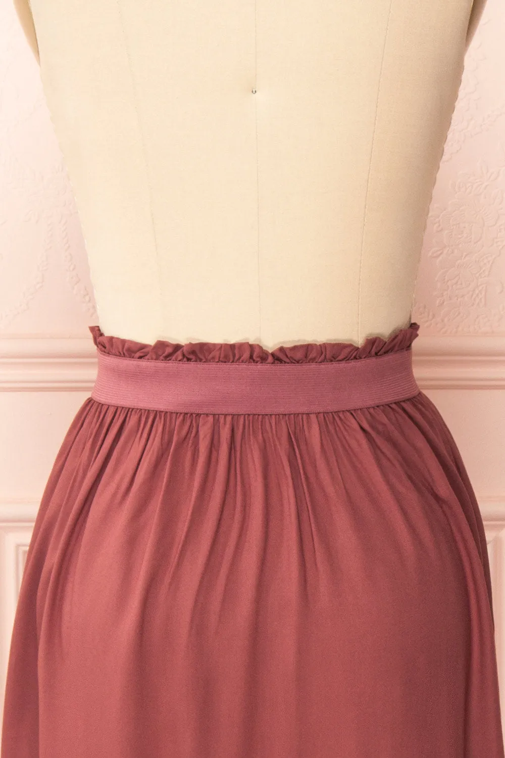 Amity | Burgundy Midi Skirt