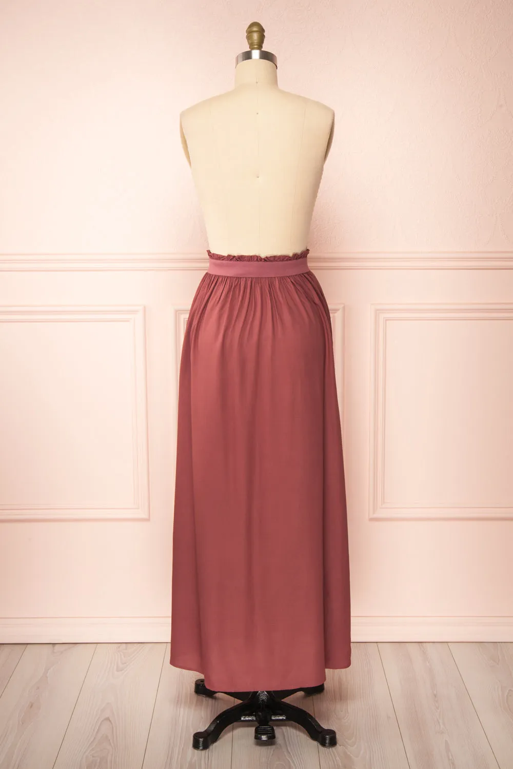 Amity | Burgundy Midi Skirt