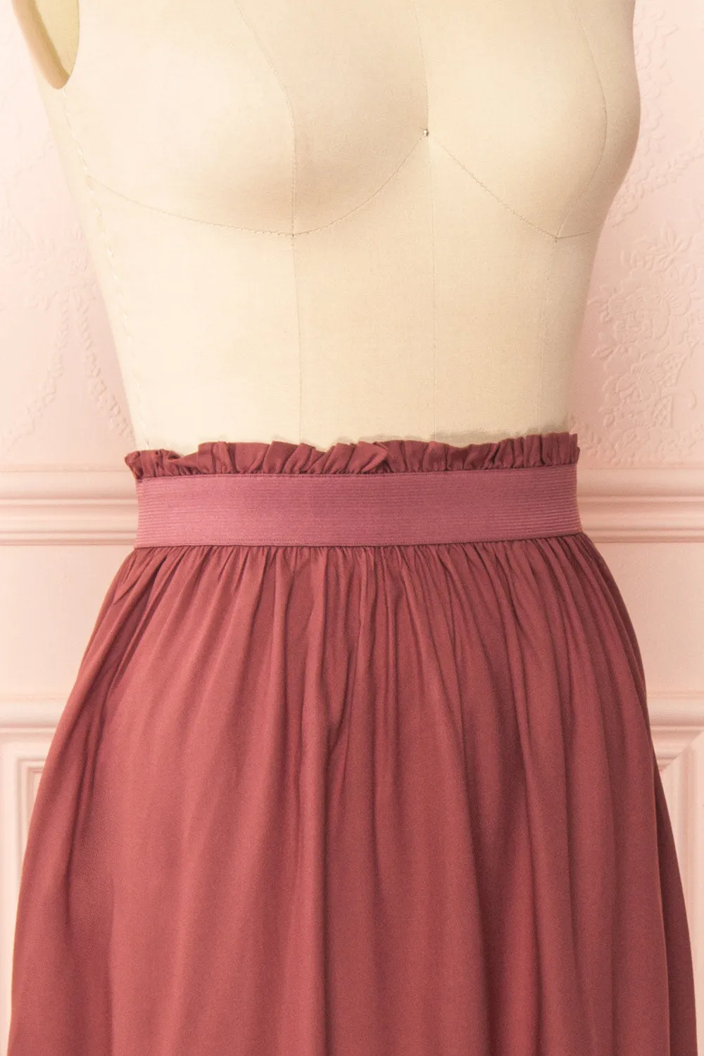 Amity | Burgundy Midi Skirt