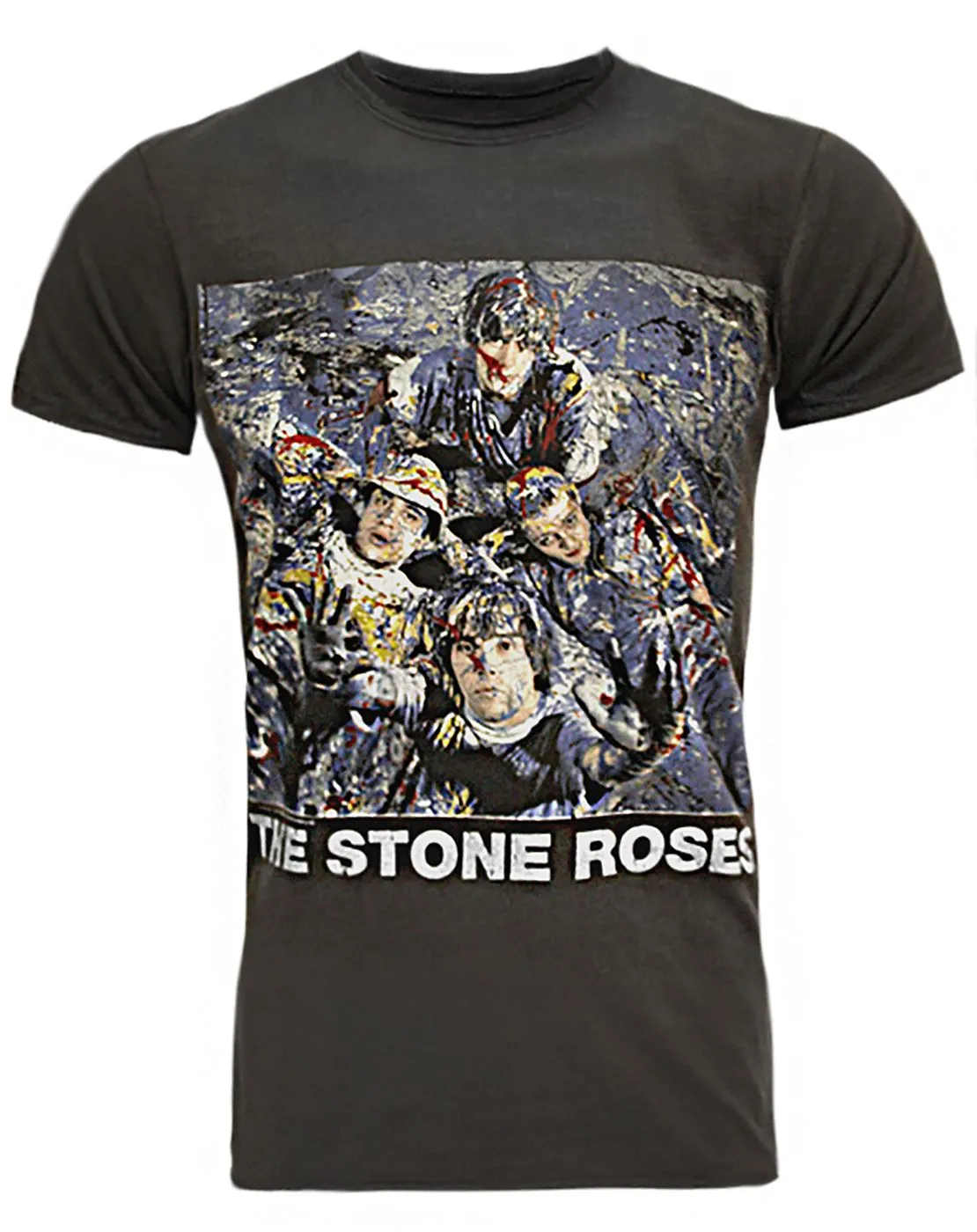 Amplified Clothing Stone Roses Mens Grey Short Sleeved T-Shirt