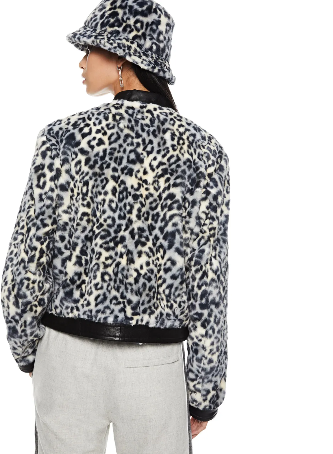 Animal Print Faux Fur Jacket