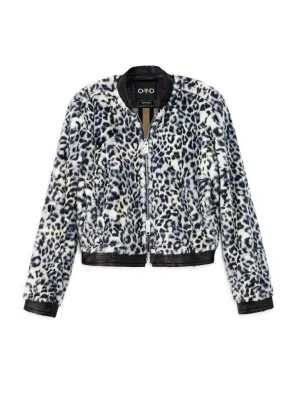 Animal Print Faux Fur Jacket