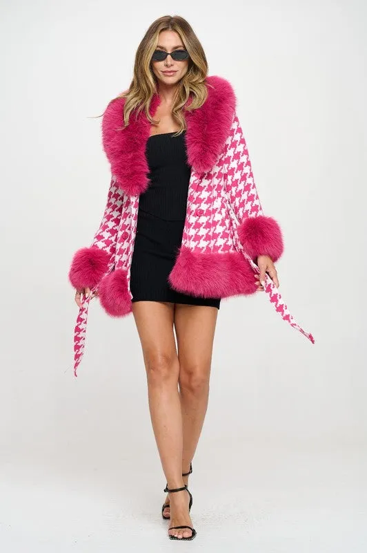 AS SEEN ON WHITNEY RIFE!! Houston Fur Coat in Pink