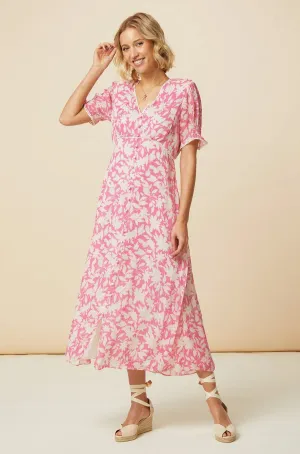 ASPIGA SALLY ANNE TEA DRESS PINK WHITE