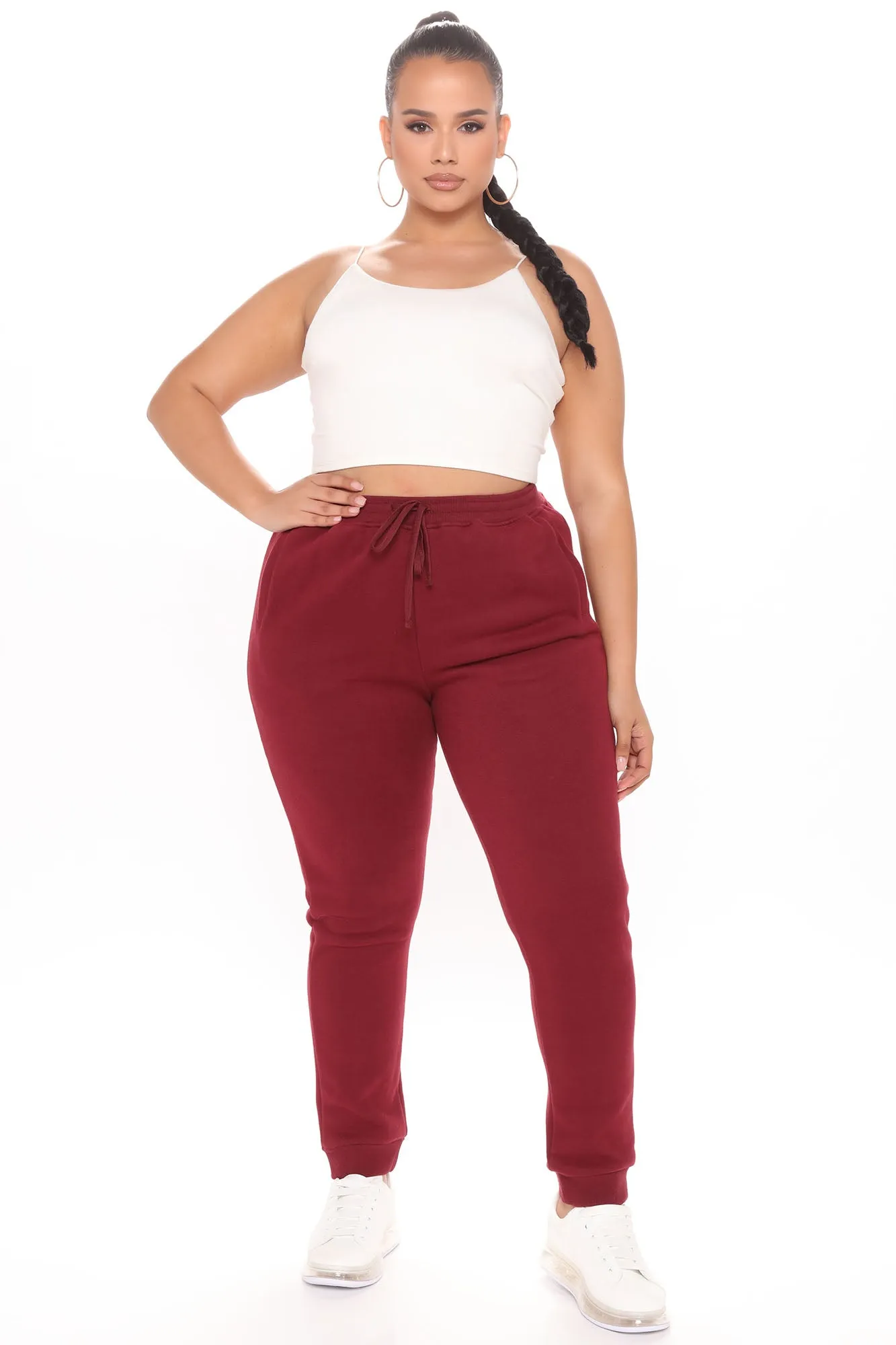 Baby Girl Sweatpants - Burgundy