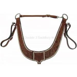 BC041A - Chestnut Hand-Tooled Breast Collar