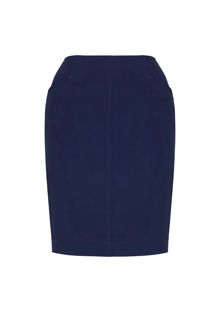 Biz Corporate Womens Bandless Pencil Skirt (20717)-Clearance