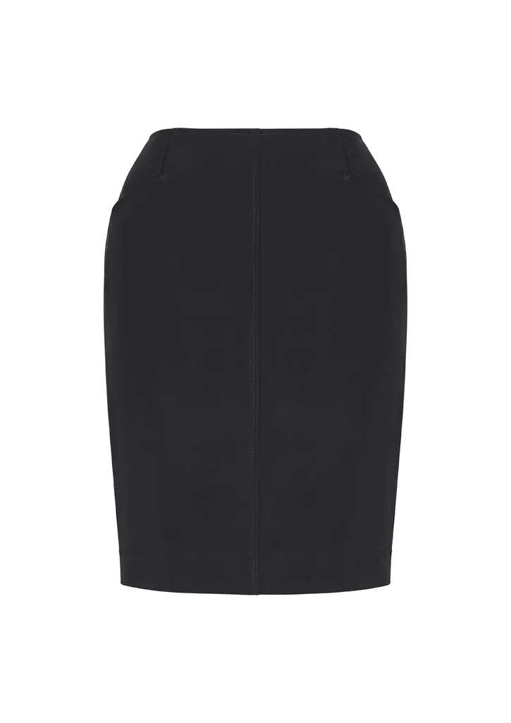 Biz Corporate Womens Bandless Pencil Skirt (20717)-Clearance