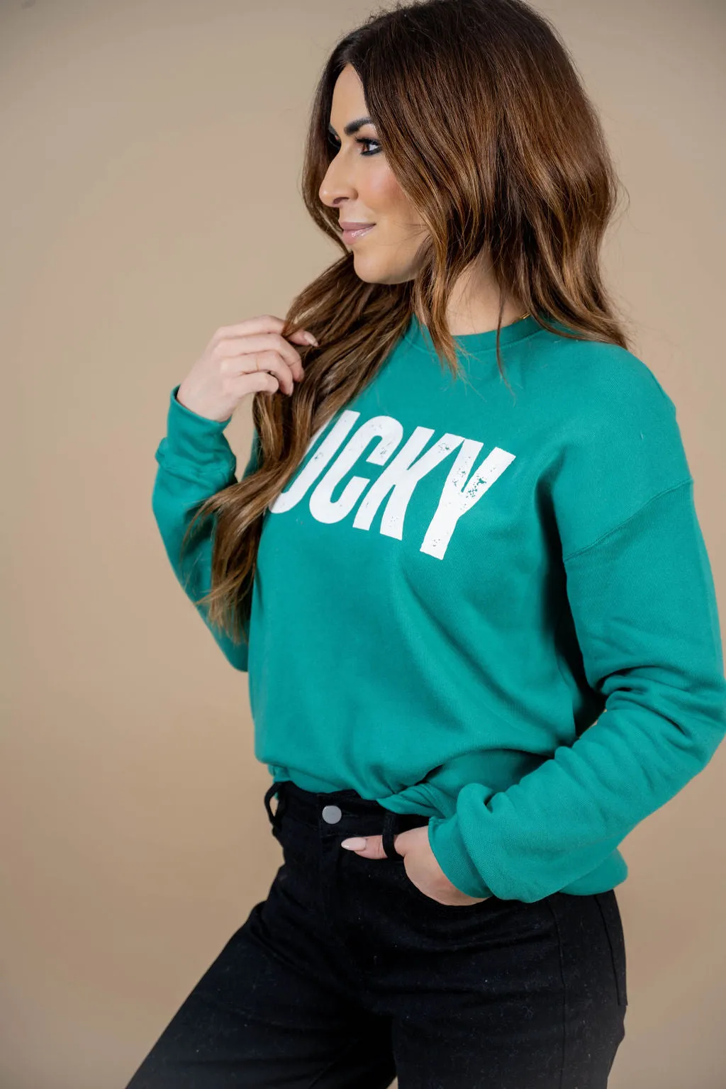 Bold Lucky Graphic Crewneck