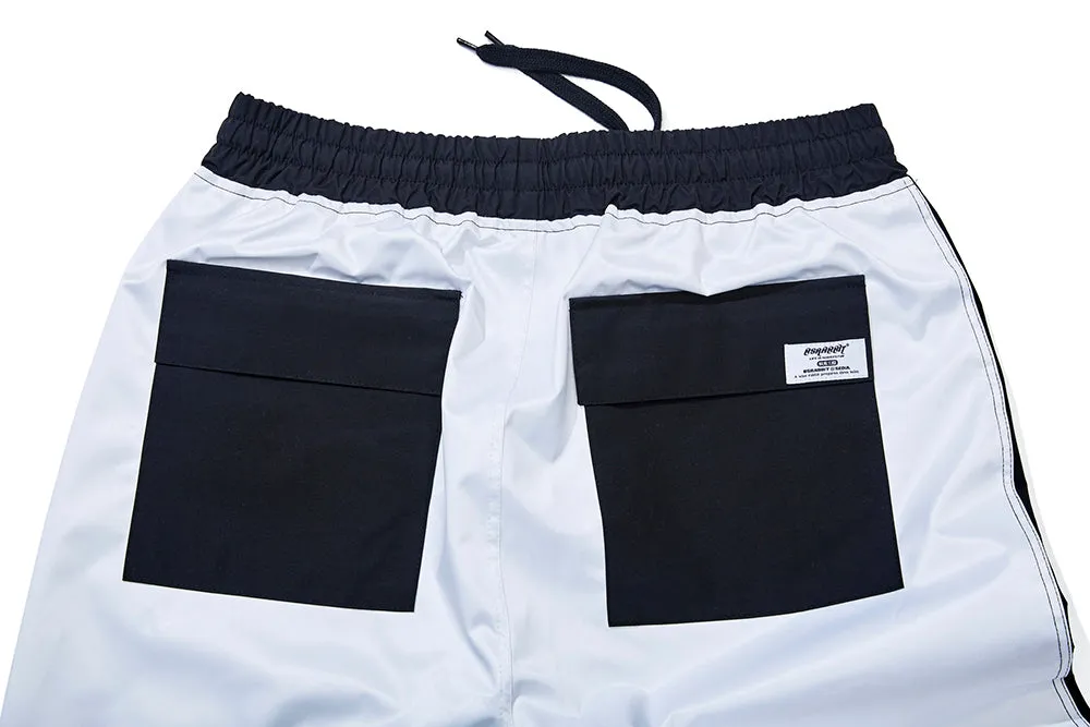 BOX DOUBLE LINE REFLECTIVE JOGGER PANTS BLACK