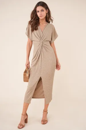 Camielle Twist Front Midi Dress