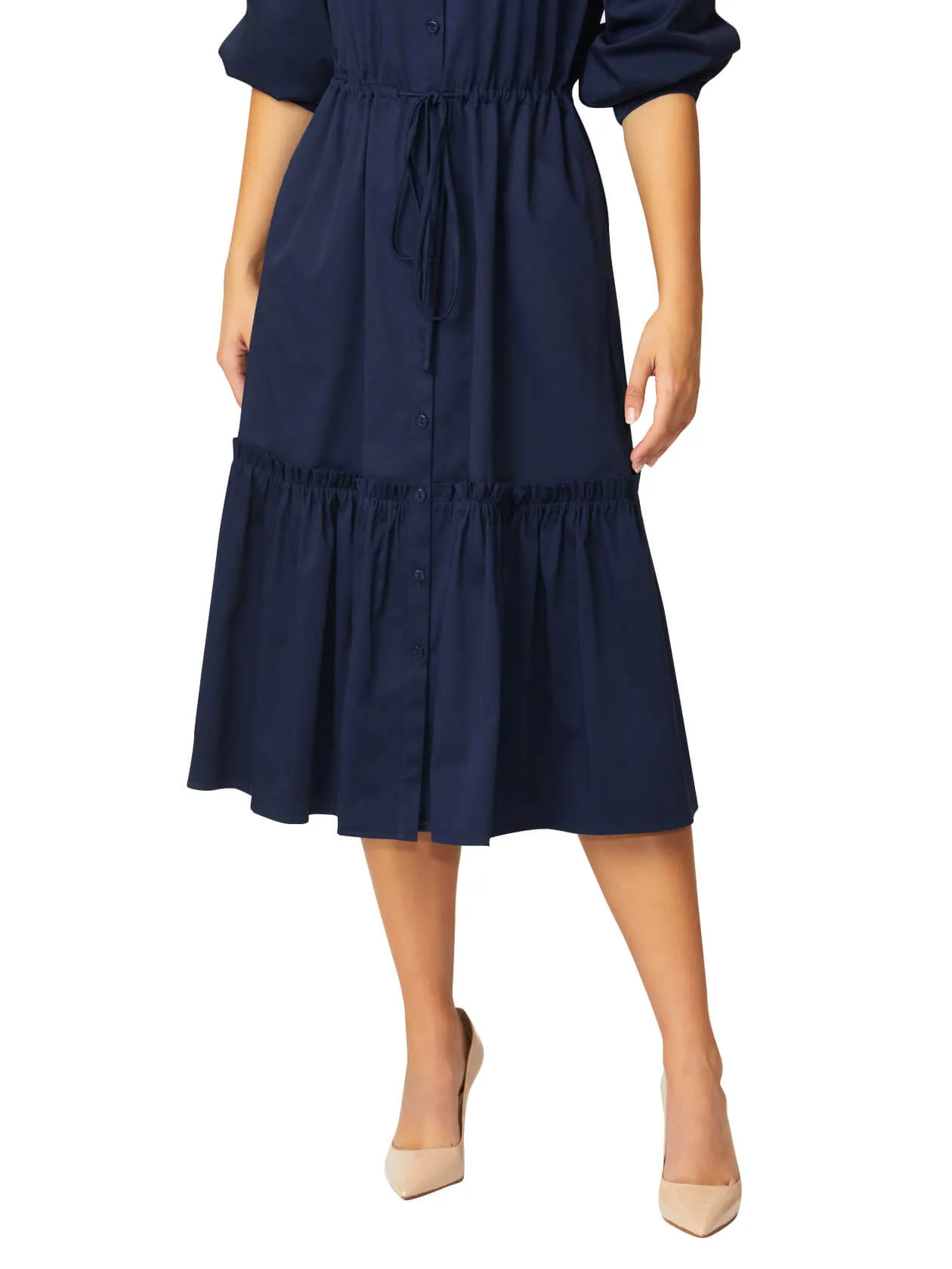 Cara Navy Shirtdress