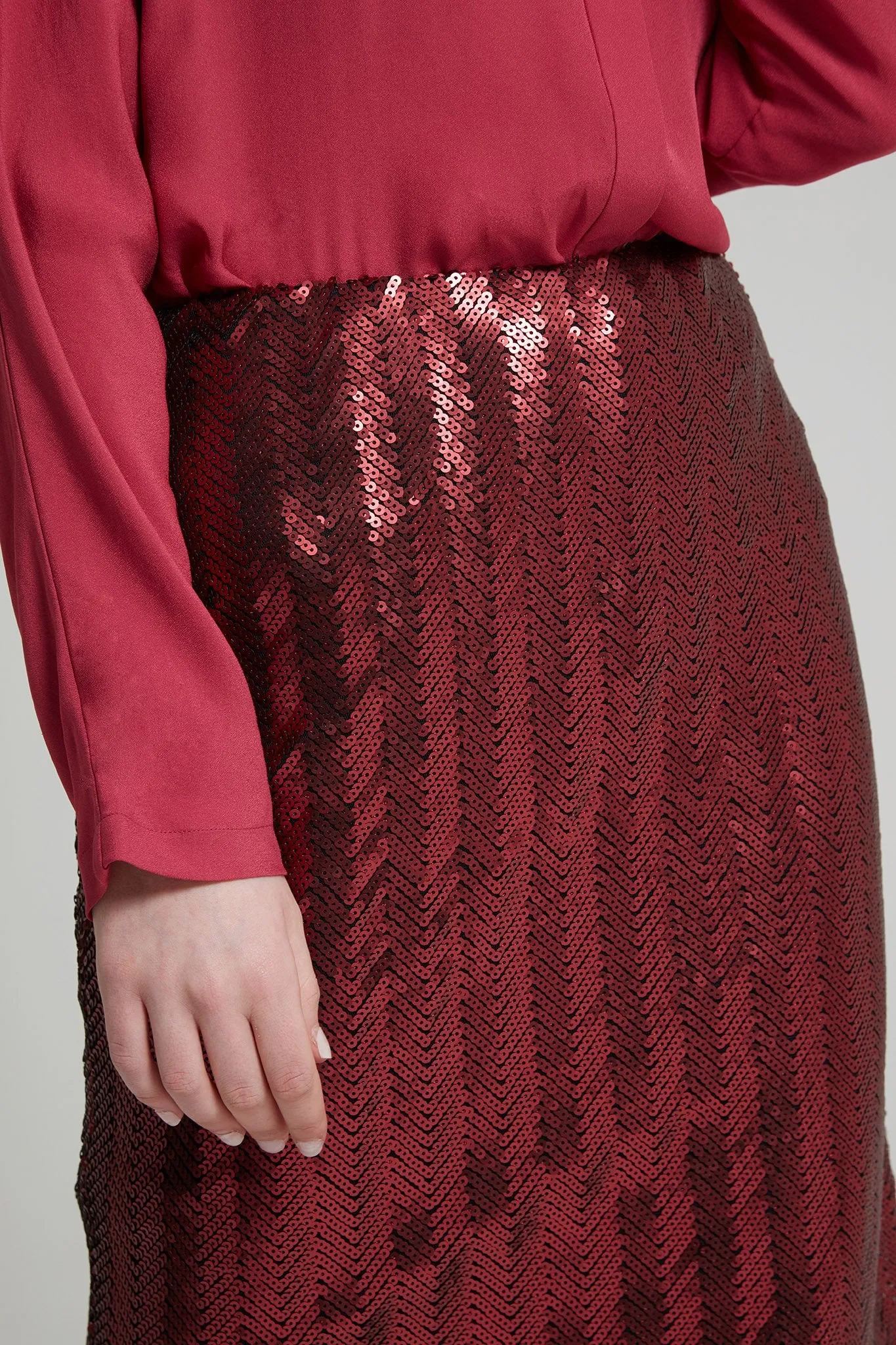 Chevron Sequin Pencil Skirt