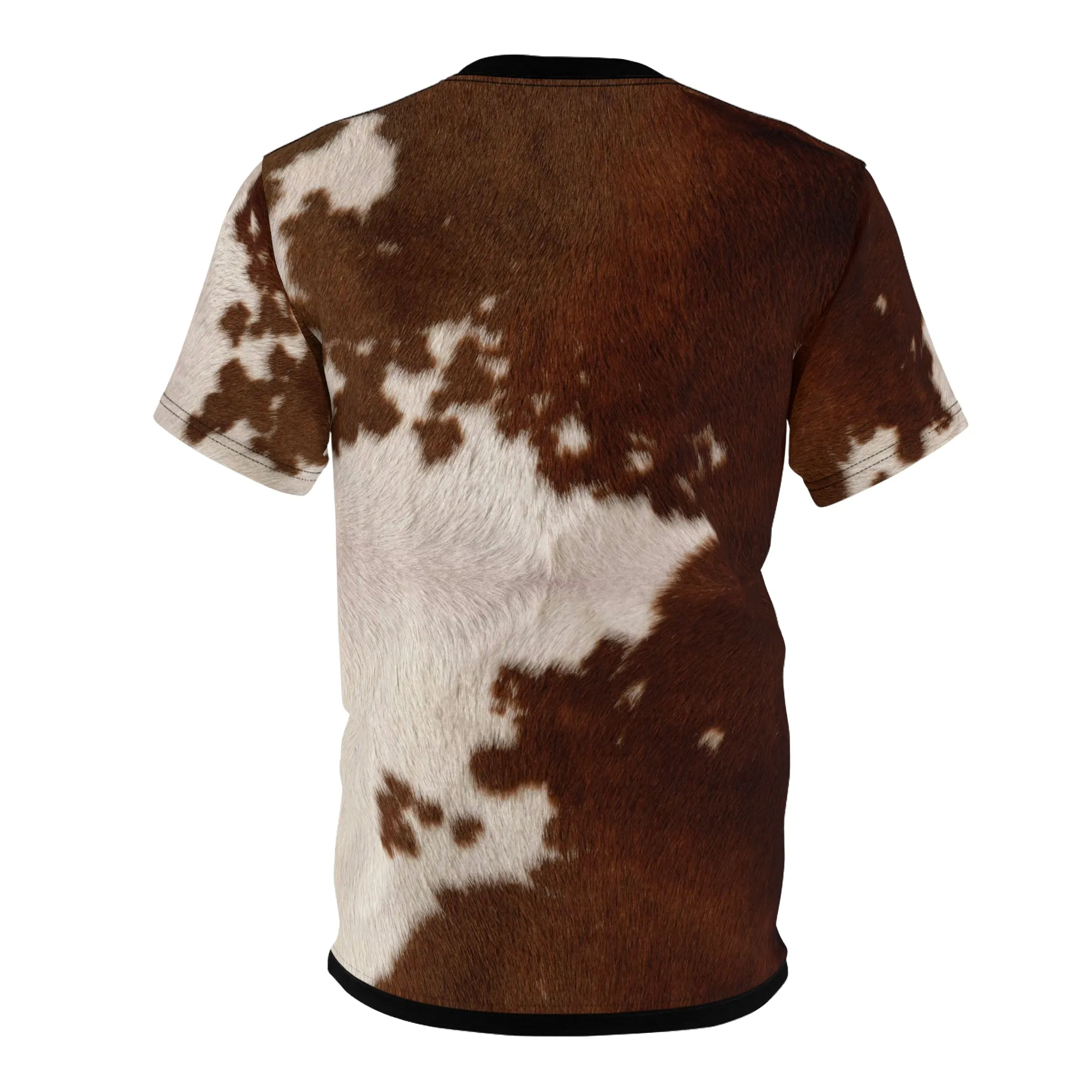 Cow Skin T-Shirt Unisex Tee All Over Print T-Shirt Cow Hide Tee Unisex T-Shirt Animal Print Tee | 11222