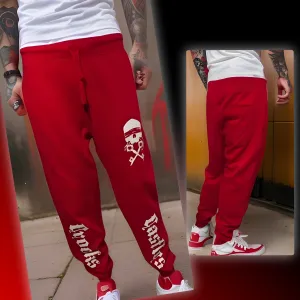 ^CROOKS & CASTLES^ (RED) ~GOTHIC~ JOGGER SWEATPANTS