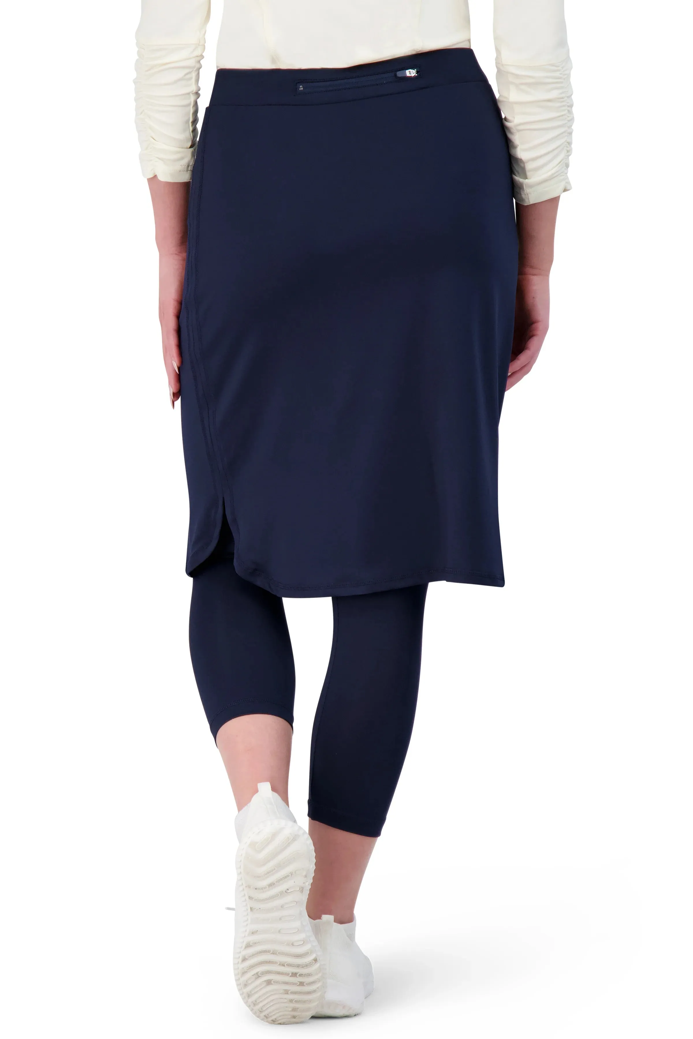 Cropped ShirtTail Snoga Athletic Skirt in Navy Blazer