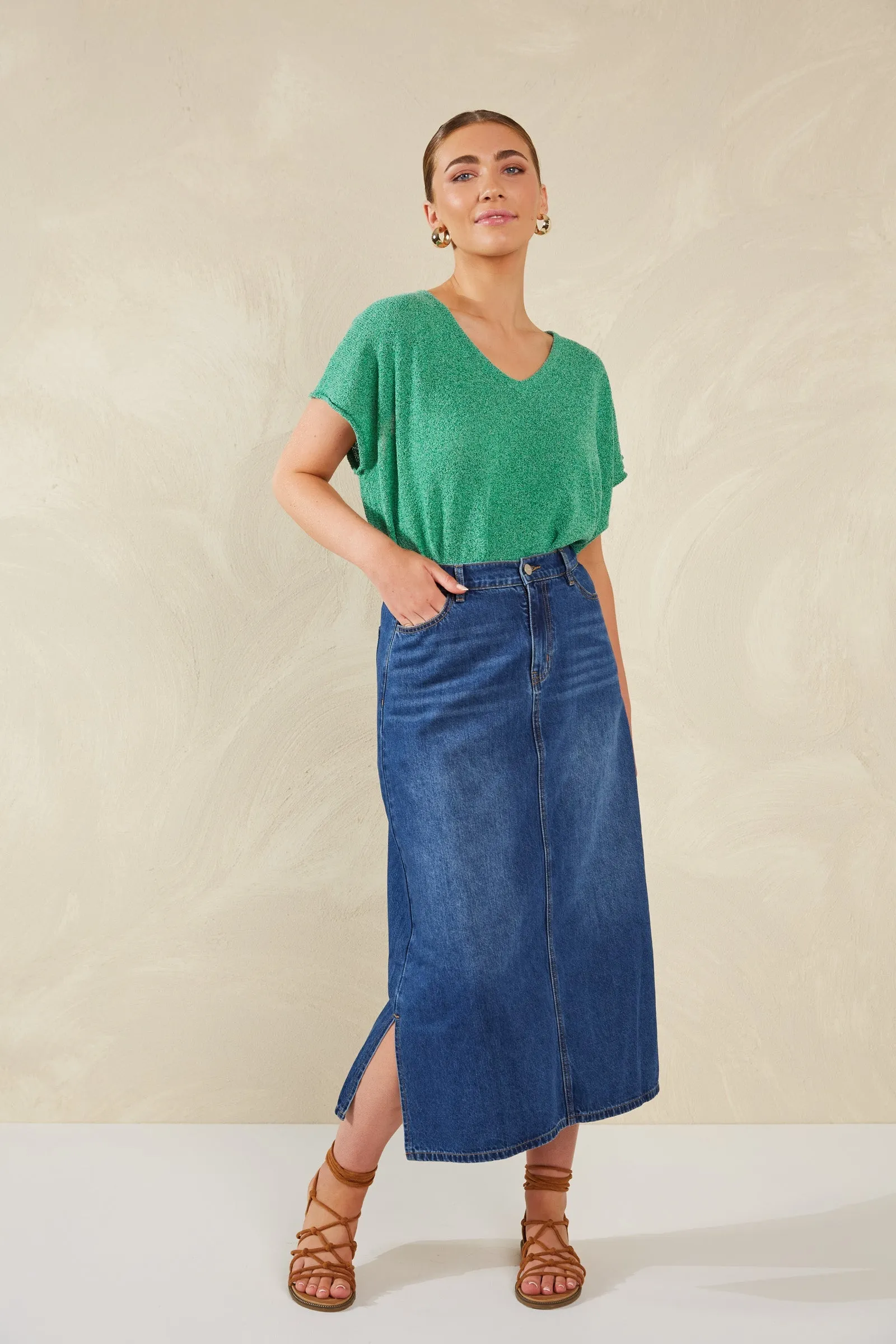 Dalton Denim Skirt - Indigo