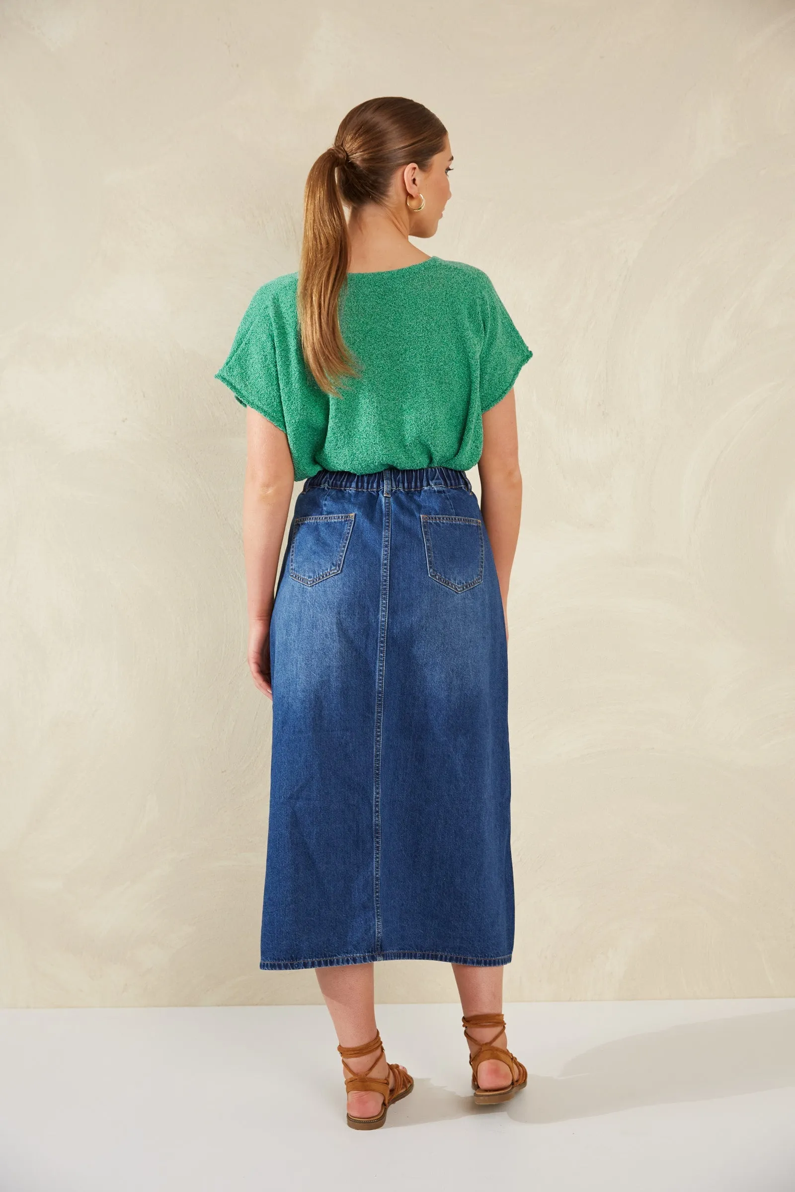 Dalton Denim Skirt - Indigo