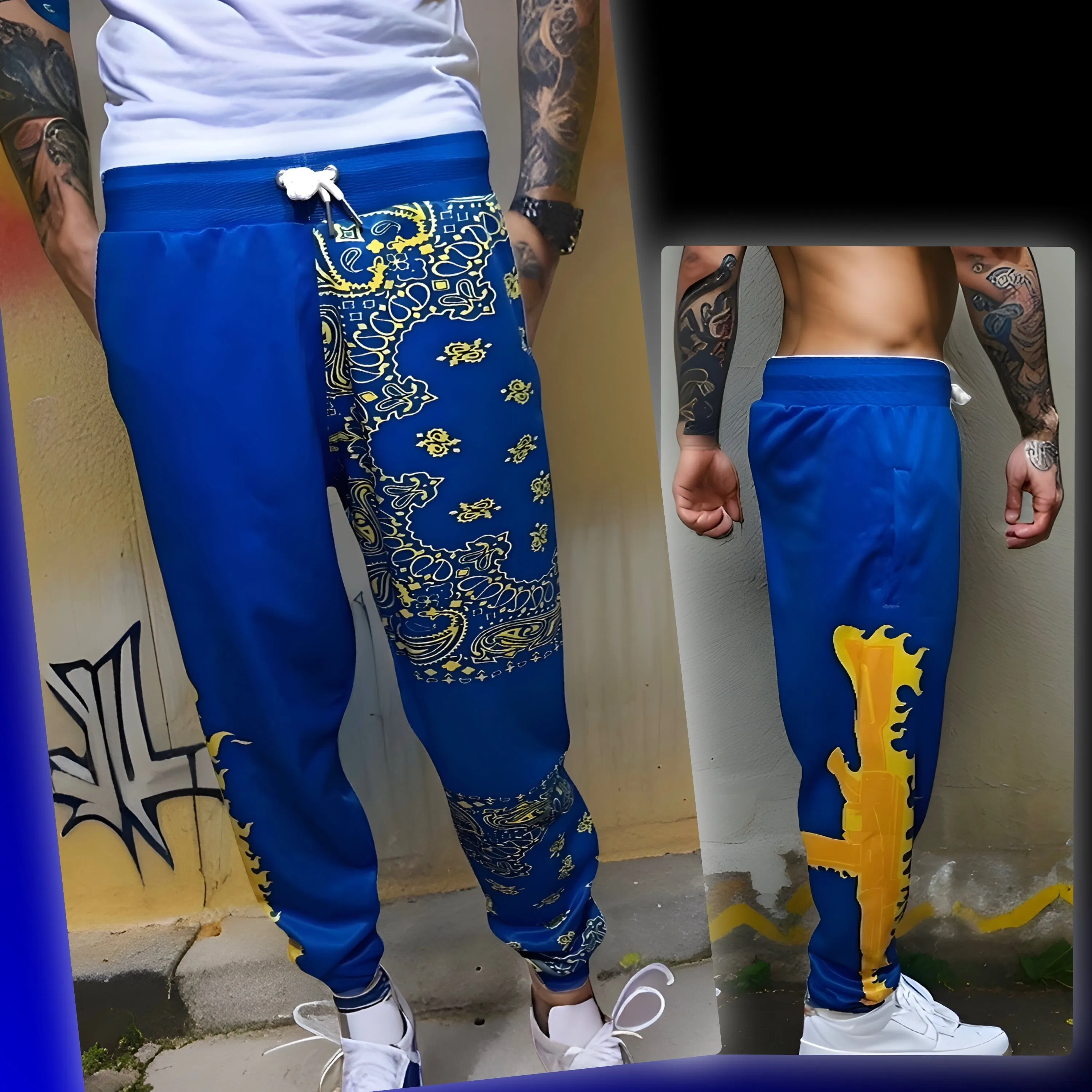 ^DEFEND UKRAINE^ POLYESTER JOGGER SWEATPANTS (FLEECE LINED)