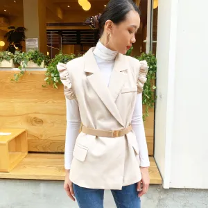 Double-Breasted Vest Jacket (with Blet)