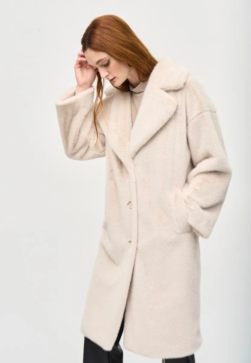 Faux Fur Straight Coat 243902