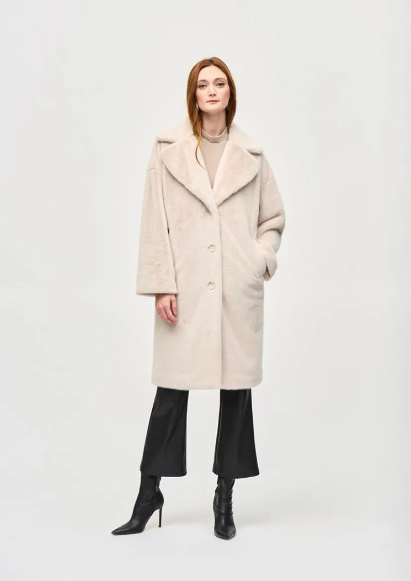 Faux Fur Straight Coat 243902