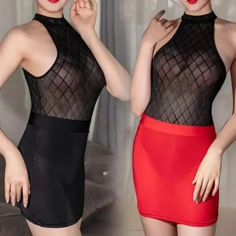 Free Auce High-Waist Elastic Wrap Mini Skirt