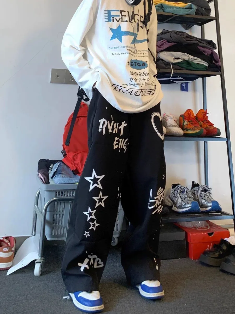 Graffiti Workwear Casual Sweatpants