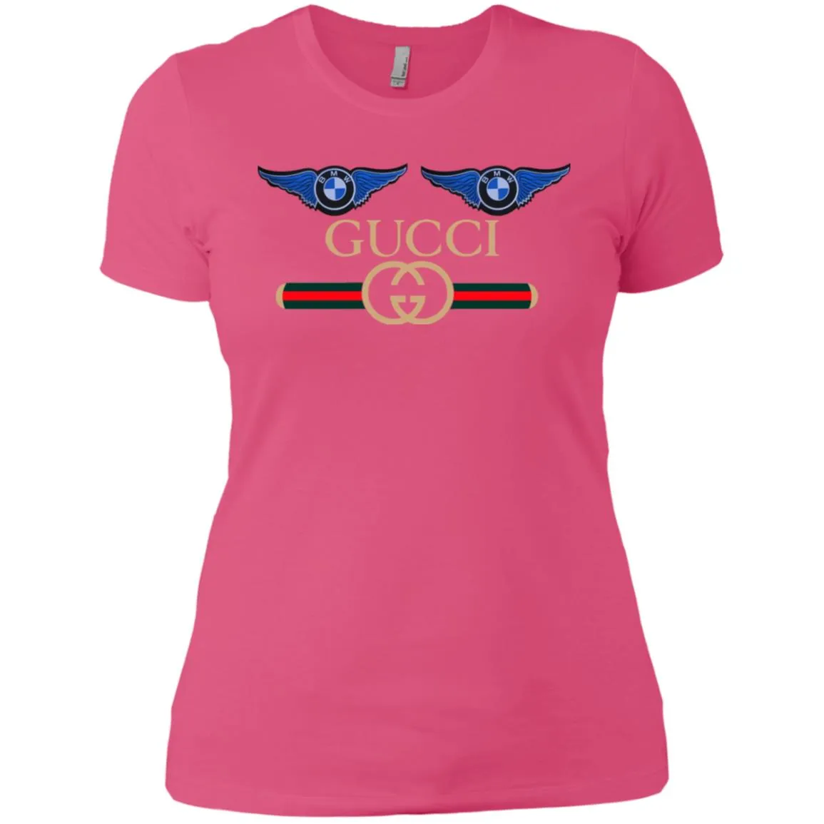 Gucci Bmw Trending T-shirt Women Cotton T-Shirt