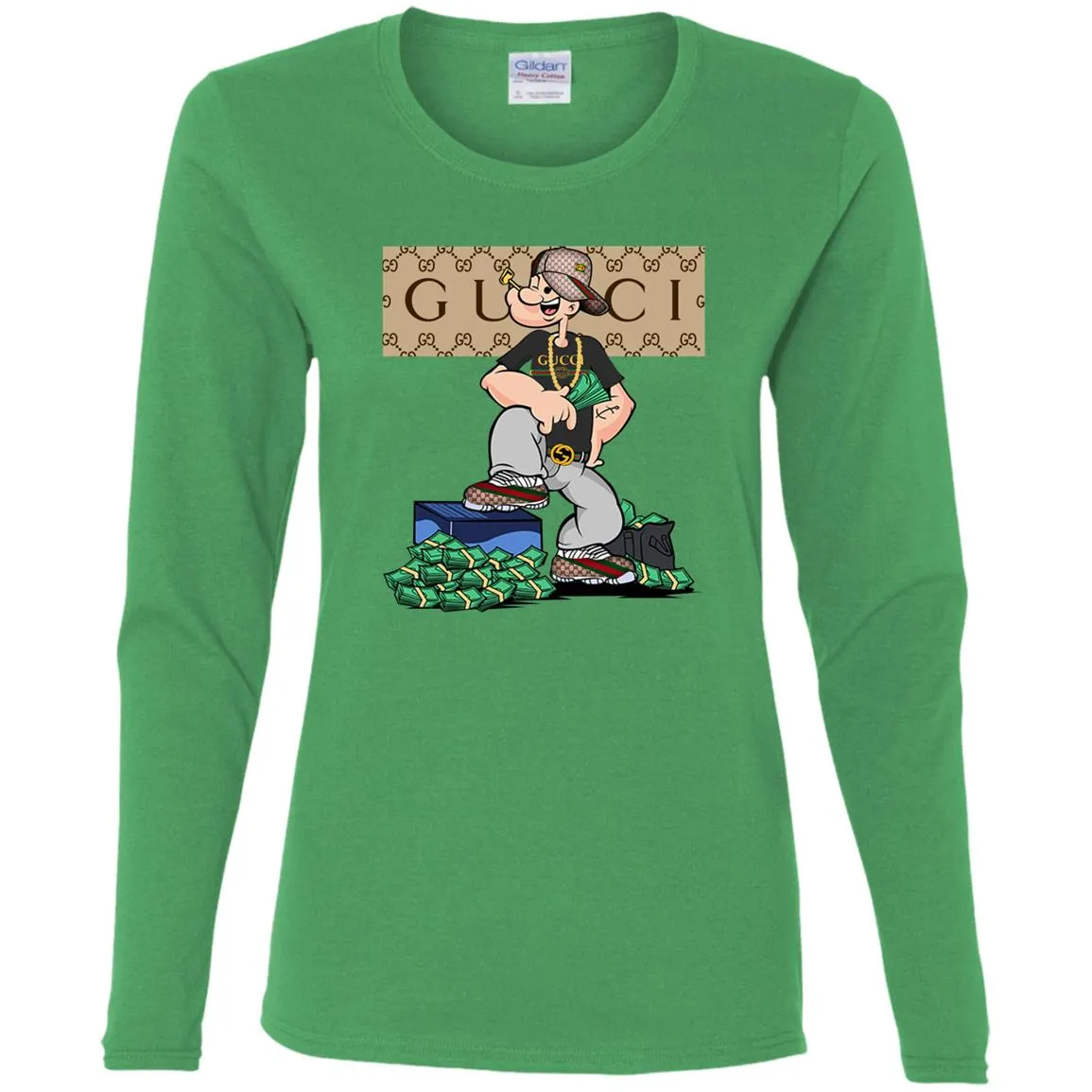 Gucci Cartoon T-shirt Women Long Sleeve Shirt