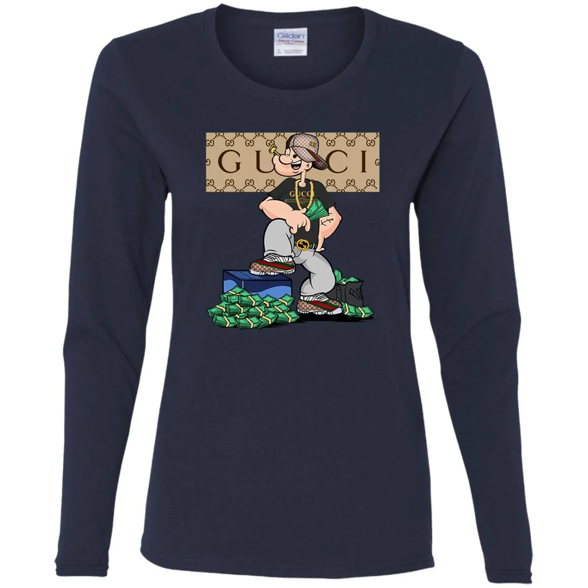 Gucci Cartoon T-shirt Women Long Sleeve Shirt