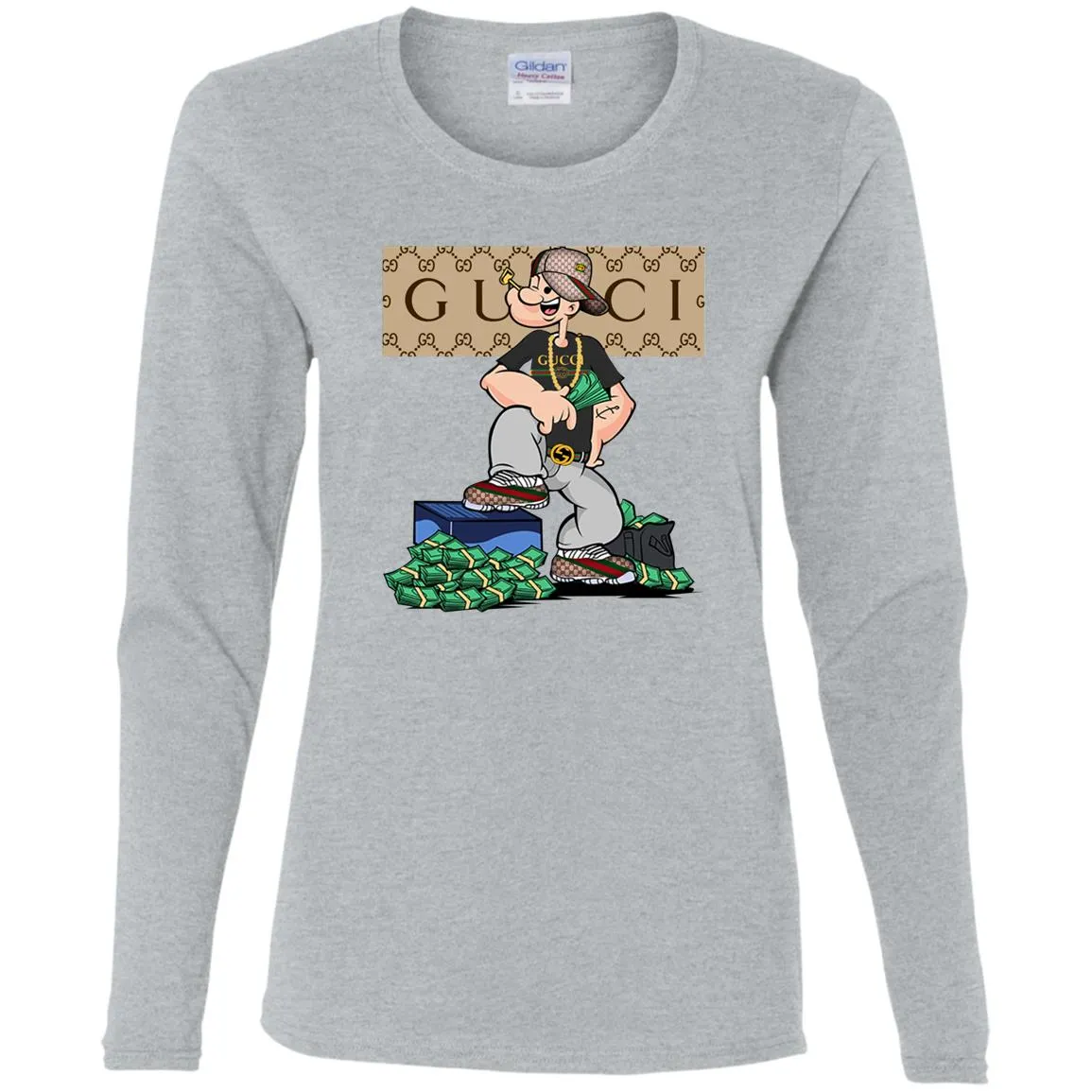 Gucci Cartoon T-shirt Women Long Sleeve Shirt