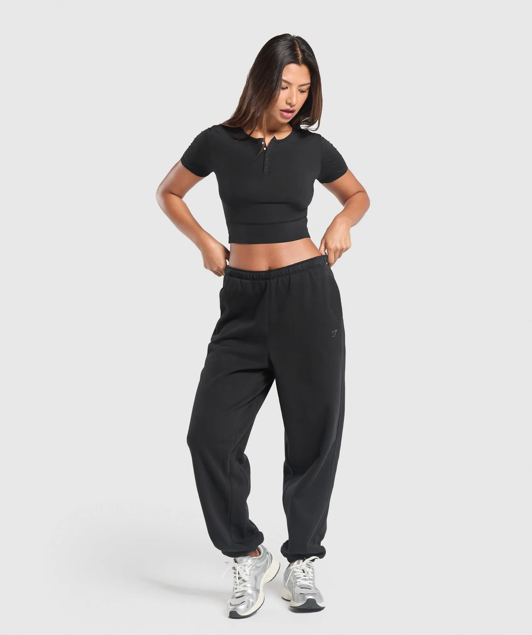 Gymshark Rest Day Buttery Soft Midi Top - Black