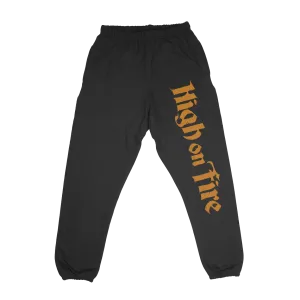 High On Fire “Logo” Black Sweatpants