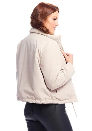 Insta Reversible Zip Jacket  (Ivory)