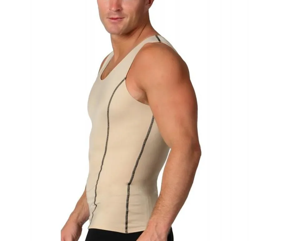 Insta Slim Active Compression Contrast Stitching Muscle Tank MA0221