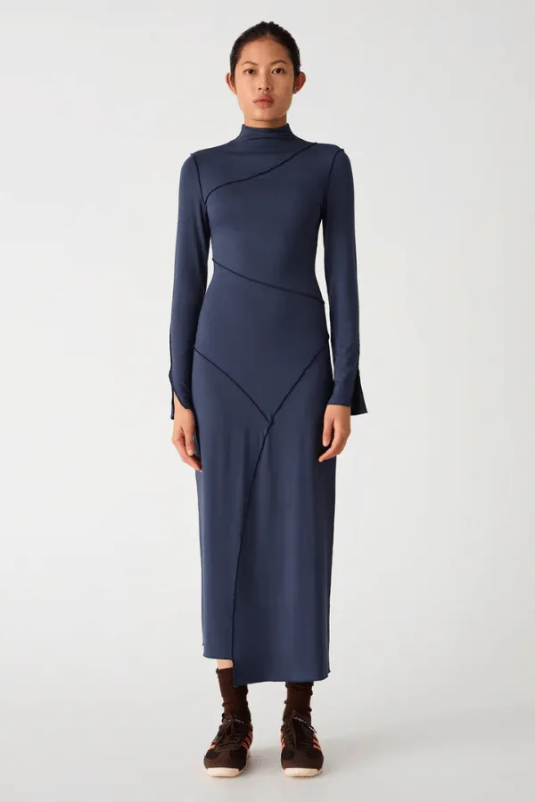 Ishmael Midi Dress Ink Blue