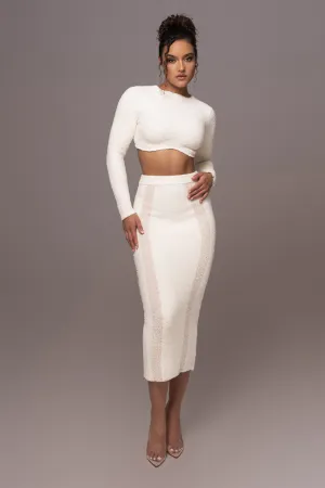 Ivory Moments Sweater Knit Skirt Set