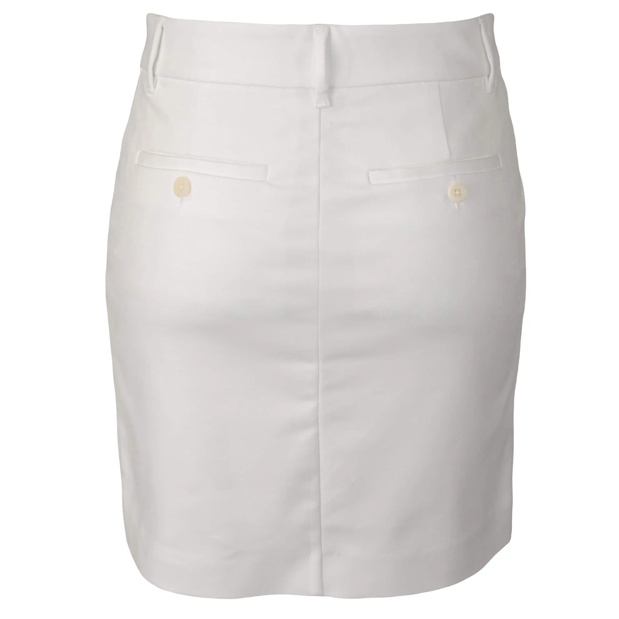 J. Peterman Women's Fitted Stretch Cotton Skirt in White