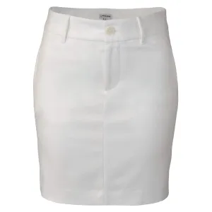 J. Peterman Women's Fitted Stretch Cotton Skirt in White