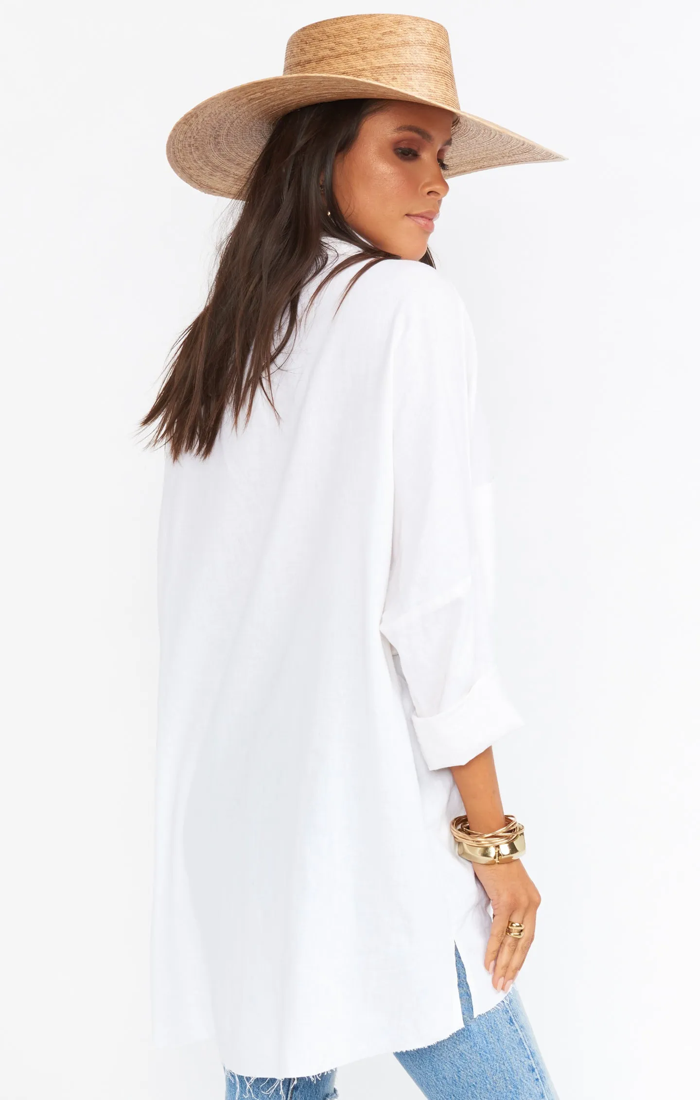 Johns Button Down Shirt ~ White Linen