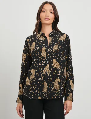 Kate Blouse, Noir Leopard