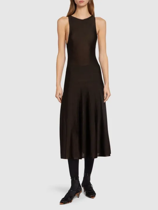 Khaite   Hencil viscose midi dress 