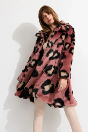 La Farfalla Coat | Rose Leopard