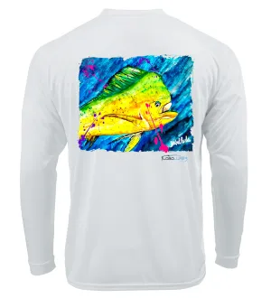 Lobo Lures Electric Mahi Vibe Performance UPF 50  T-shirt